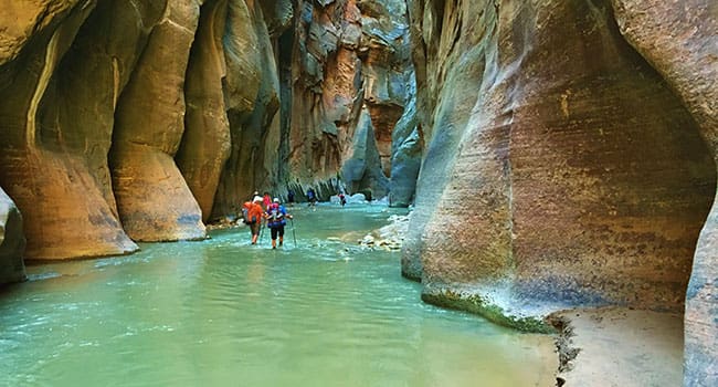 Hiking the Narrows in Zion Nationla Park