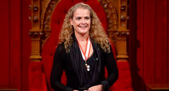 Julie Payette crossed the line
