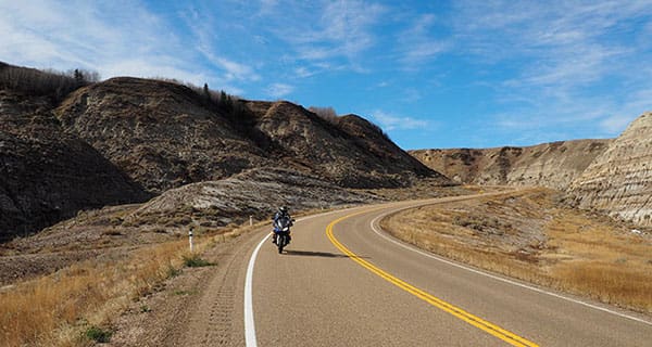 Get a little badass on two wheels in Alberta’s Badlands