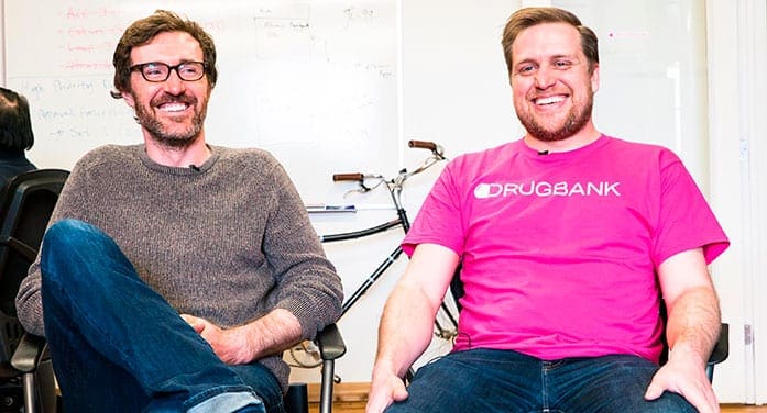 DrugBank founders Craig Knox (left) and Michael Wilson