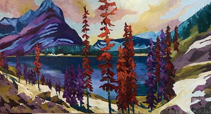 Splendour-Mt.-robson-berg-lake-BC-oil-painting art