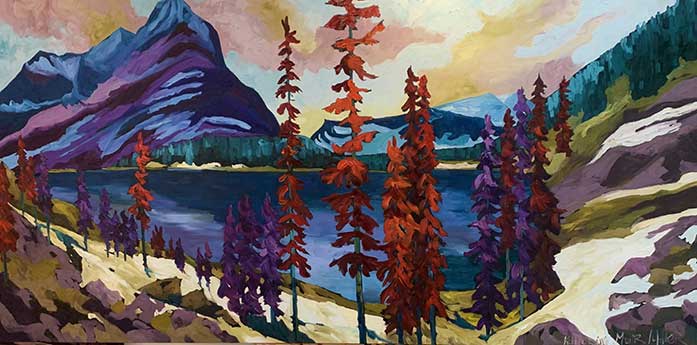 Splendour-Mt.-robson-berg-lake-BC-oil-painting art