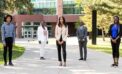 ELITE program student Severino Asumu, Professor Sedami Gnidehou, student Yanela Gonzalez Sanchez, Professor André McDonald and student Imani Murray Internship immerses Black students in STEM, business