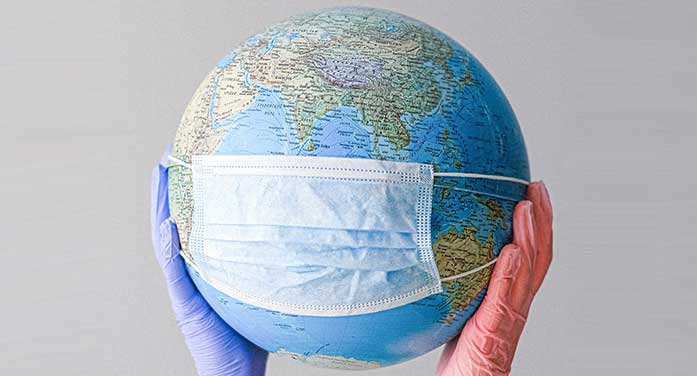 globe global pandemic mask covid-19