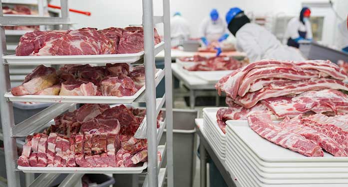 meat packing food beef butcher protien