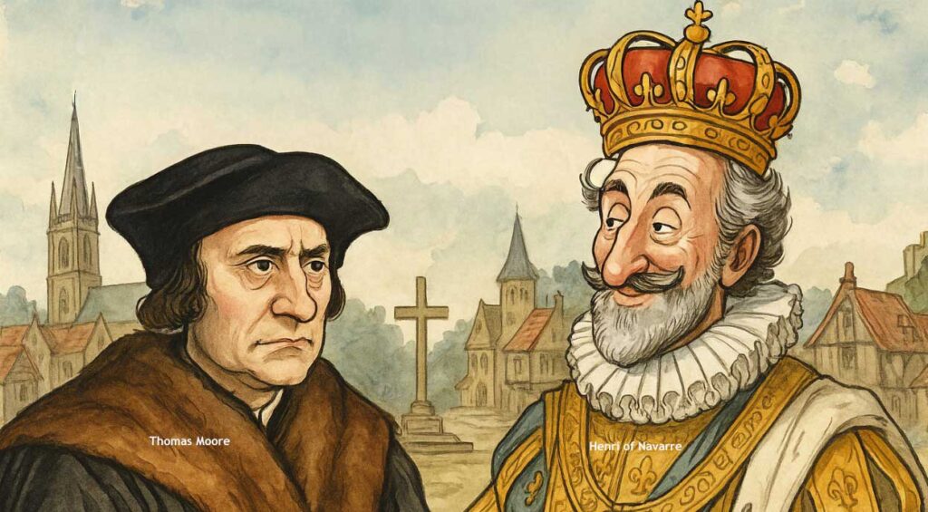 Henri of Navarre’s pragmatism ended France’s wars, proving pragmatism served the people better than Thomas More’s martyrdom
